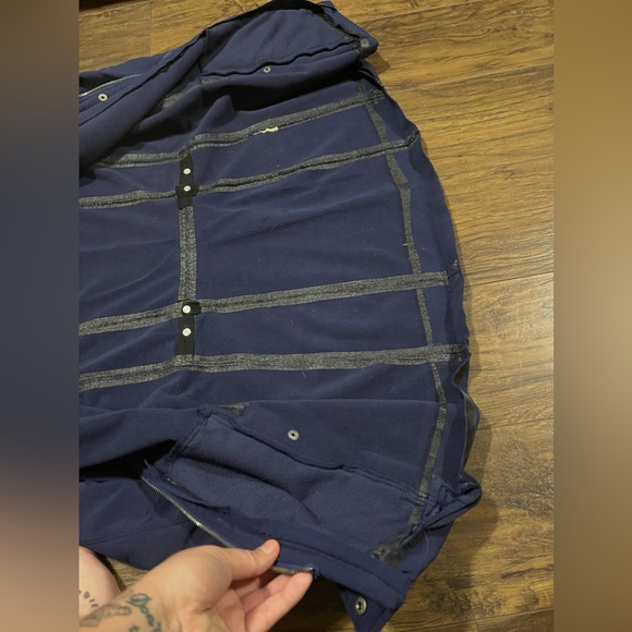 Roots navy blue/purple XS zippered jacket with hood no lining - Picture 7 of 11